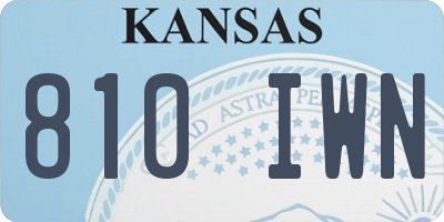 KS license plate 810IWN