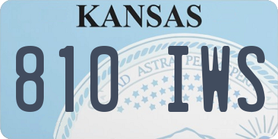 KS license plate 810IWS