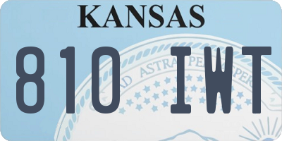 KS license plate 810IWT