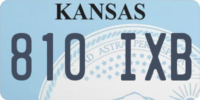KS license plate 810IXB