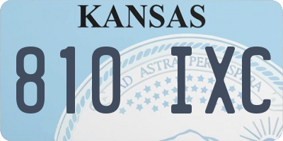 KS license plate 810IXC