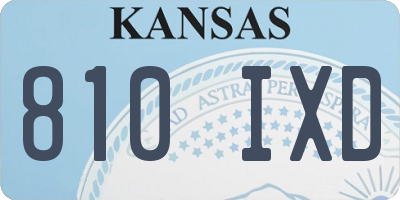 KS license plate 810IXD