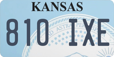 KS license plate 810IXE