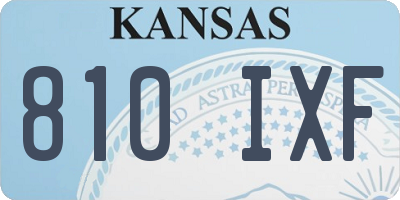 KS license plate 810IXF