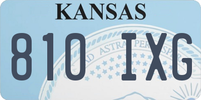KS license plate 810IXG