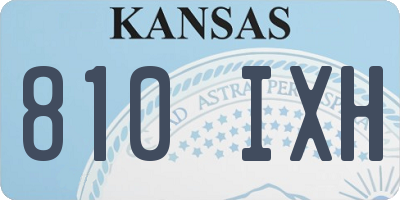 KS license plate 810IXH