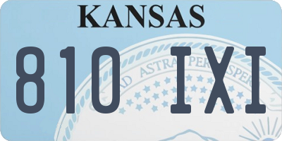 KS license plate 810IXI