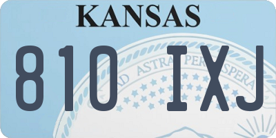 KS license plate 810IXJ