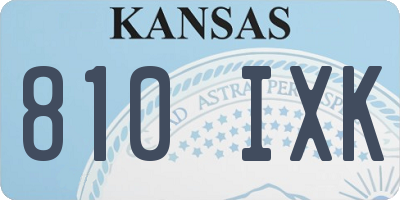 KS license plate 810IXK