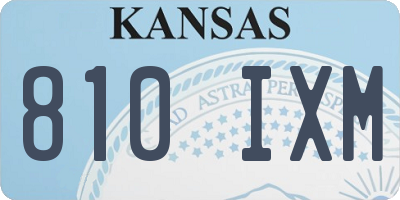 KS license plate 810IXM