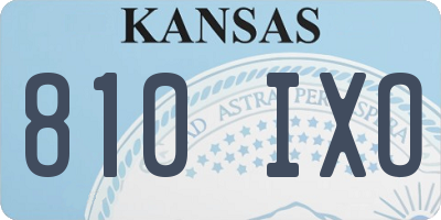 KS license plate 810IXO