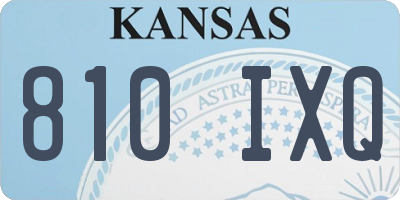 KS license plate 810IXQ