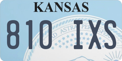 KS license plate 810IXS