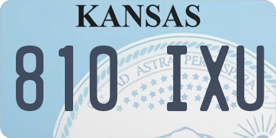 KS license plate 810IXU