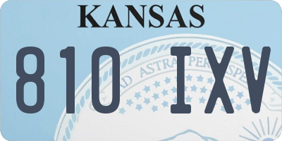 KS license plate 810IXV