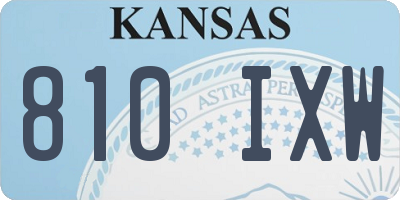 KS license plate 810IXW