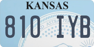 KS license plate 810IYB