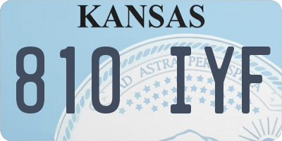 KS license plate 810IYF