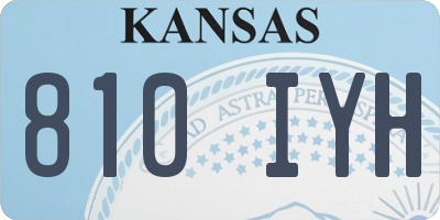 KS license plate 810IYH