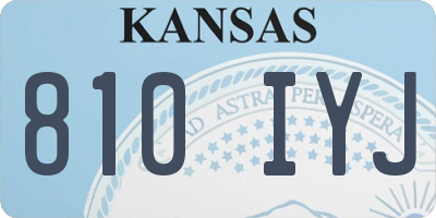 KS license plate 810IYJ