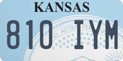 KS license plate 810IYM