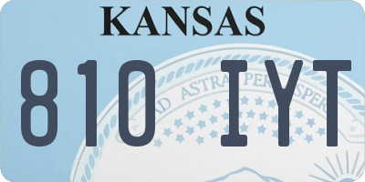 KS license plate 810IYT