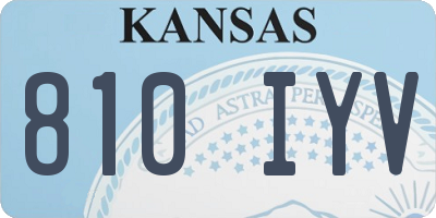 KS license plate 810IYV