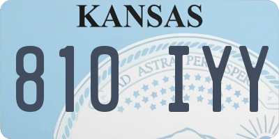 KS license plate 810IYY