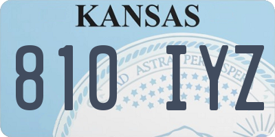 KS license plate 810IYZ