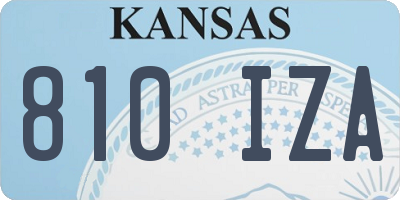 KS license plate 810IZA