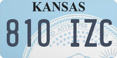 KS license plate 810IZC
