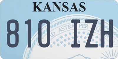 KS license plate 810IZH