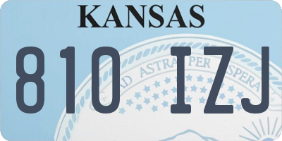 KS license plate 810IZJ