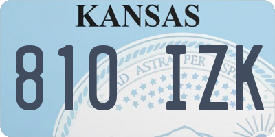 KS license plate 810IZK
