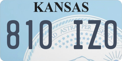 KS license plate 810IZO