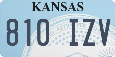 KS license plate 810IZV