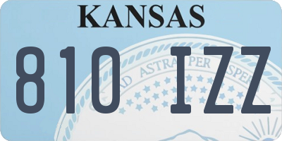 KS license plate 810IZZ