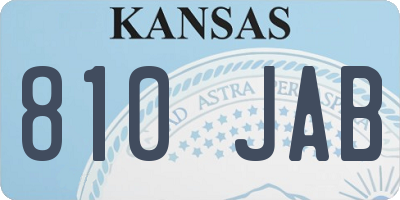 KS license plate 810JAB