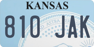 KS license plate 810JAK