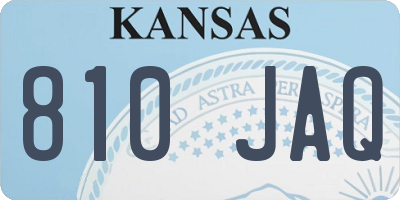 KS license plate 810JAQ