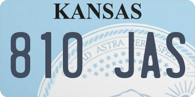 KS license plate 810JAS