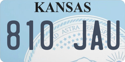KS license plate 810JAU
