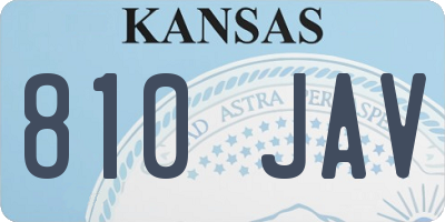 KS license plate 810JAV