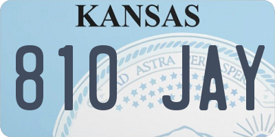 KS license plate 810JAY