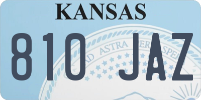 KS license plate 810JAZ