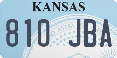 KS license plate 810JBA