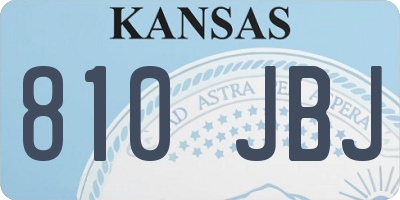 KS license plate 810JBJ