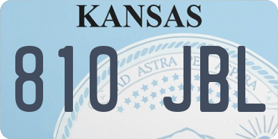 KS license plate 810JBL