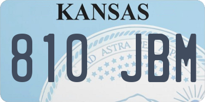 KS license plate 810JBM