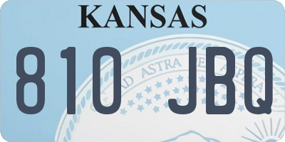 KS license plate 810JBQ